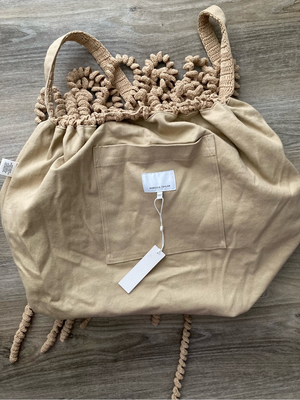 Rebecca Taylor Tan floral crochet bag! very Coachella !! - Picture 9 of 10